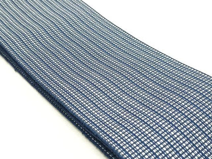 平和屋着物◎男性　本場筑前博多織　角帯　縞　正絹　逸品　DABK8726cm