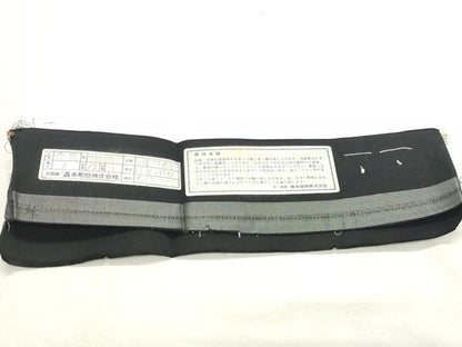 平和屋着物◎西陣　森本織物謹製　六通柄袋帯　唐織　能舞立枠丸文　金糸　証紙付き　正絹　逸品　DABK8737cm