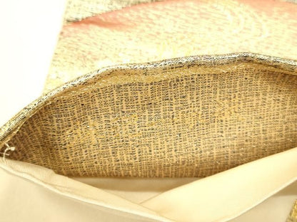 平和屋着物◎六通柄袋帯　籬御所車花文　金銀糸　正絹　逸品　DABK8767cm