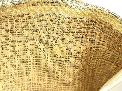 平和屋着物◎六通柄袋帯　籬御所車花文　金銀糸　正絹　逸品　DABK8767cm
