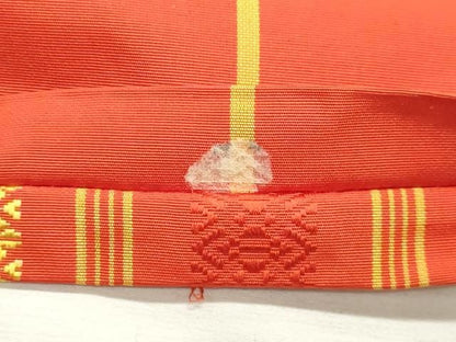 平和屋着物◎本場筑前博多織　半幅帯　献上　正絹　逸品　DABK8785cm