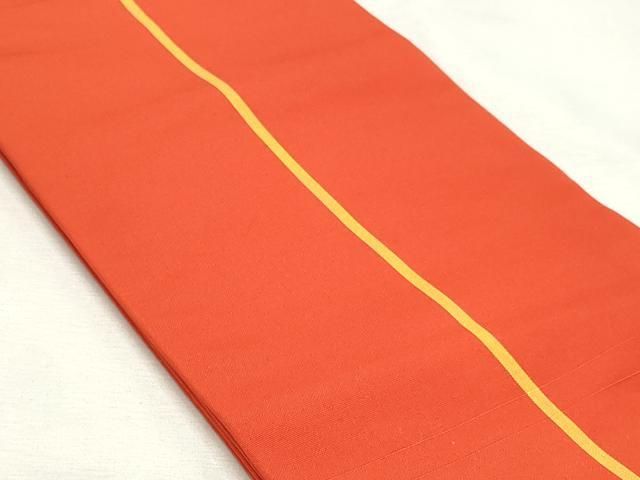 平和屋着物◎本場筑前博多織　半幅帯　献上　正絹　逸品　DABK8785cm