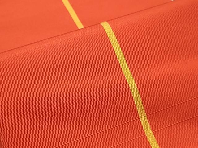 平和屋着物◎本場筑前博多織　半幅帯　献上　正絹　逸品　DABK8785cm