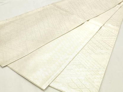 平和屋着物◎佐賀錦　全通柄袋帯　吉祥文様　銀糸　正絹　逸品　DABK8800cm