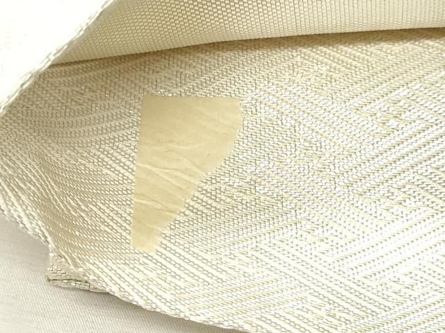 平和屋着物◎佐賀錦　全通柄袋帯　吉祥文様　銀糸　正絹　逸品　DABK8800cm
