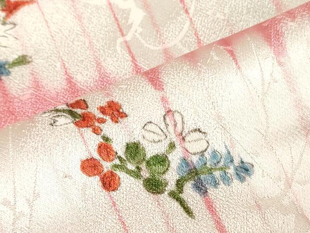平和屋着物●創業460年・千總　小紋　反物　着尺　枝花文　近鉄百貨店扱い　証紙付き　逸品　未使用　DABK9073zy