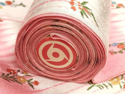 平和屋着物●創業460年・千總　小紋　反物　着尺　枝花文　近鉄百貨店扱い　証紙付き　逸品　未使用　DABK9073zy
