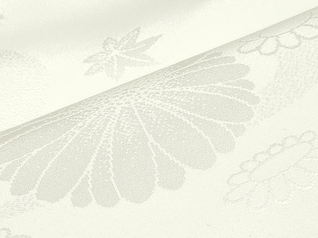 平和屋着物▼長襦袢　反物　着尺　草花地紋　胡粉色　洗える着物　未使用　DABK9092zy