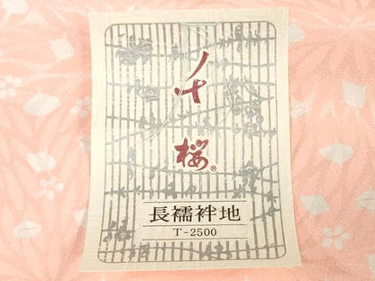 平和屋着物▼長襦袢　反物　着尺　舞花文　独楽　洗える着物　未使用　DABK9115zy