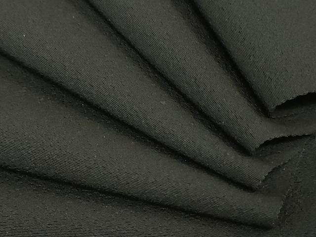 平和屋着物▼黒紋付　黒生地　反物　着尺　深泥黒　逸品　未使用　DABK9128zy