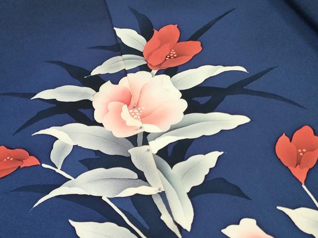 平和屋着物▼付下げ　反物　着尺　草花文　暈し染め　逸品　未使用　DABK9156zy