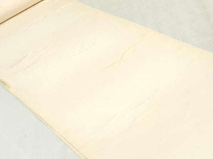 平和屋着物▼白生地　反物　着尺　雪芝地紋　生成り色　逸品　未使用　DABK9160zy