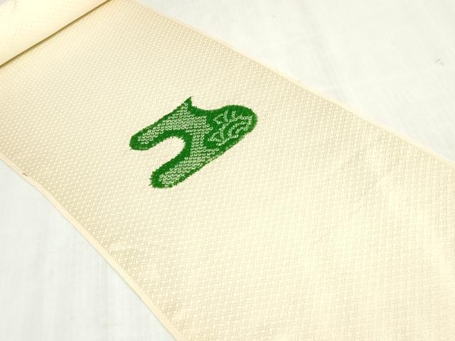 平和屋着物▼付下げ　反物　着尺　総絞り　エ霞青海波文　逸品　未使用　DABK9166zy
