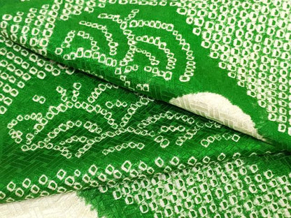 平和屋着物▼付下げ　反物　着尺　総絞り　エ霞青海波文　逸品　未使用　DABK9166zy