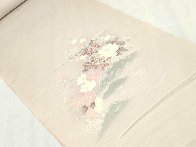 平和屋着物▼付下げ　反物　着尺　貝桶花文　暈し染め　逸品　未使用　DABK9169zy