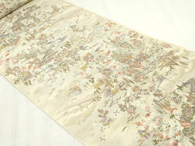 平和屋着物▼小紋　反物　着尺　京友禅　京乃都　金彩　逸品　未使用　DABK9176zy