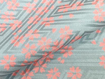 平和屋着物▼長襦袢　反物　着尺　舞桜文　逸品　未使用　DABK9218zy
