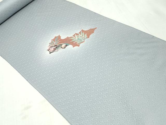 平和屋着物▼付下げ　反物　着尺　切り嵌め吉祥草花文　暈し染め　逸品　未使用　DABK9246zy