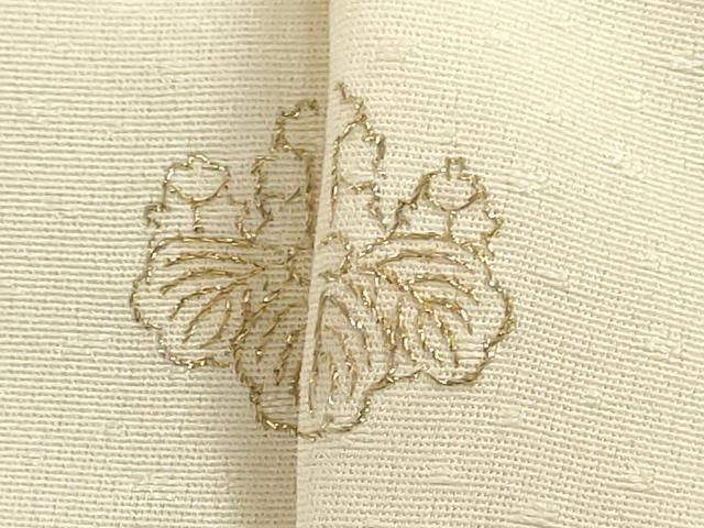 平和屋着物●付下げ　反物　着尺　竹屋町刺繍　葡萄蔦の葉文　金彩　逸品　未使用　DABK9326zy