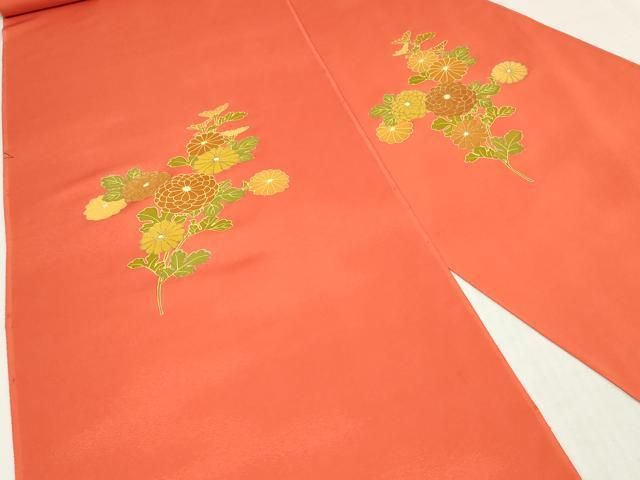 平和屋着物▼付下げ　反物　着尺　刺繍　花車文　金彩　逸品　未使用　DABK9327zy
