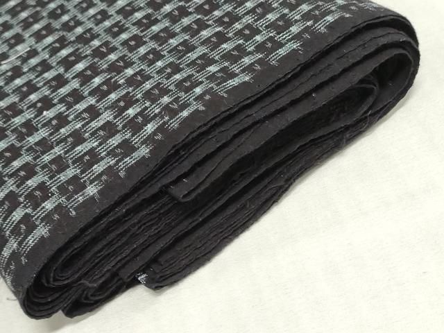 平和屋着物●久留米絣　反物　着尺　幾何学文　綿　逸品　未使用　DABK9343zy