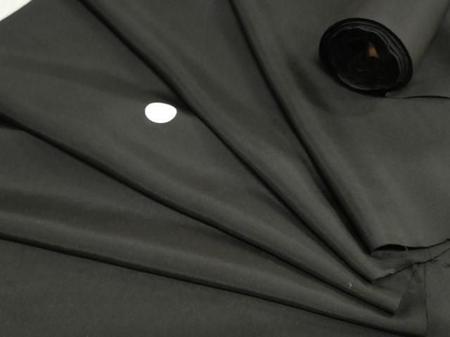 平和屋着物▼黒紋付　黒生地　反物　着尺　逸品　未使用　DABK9373zy