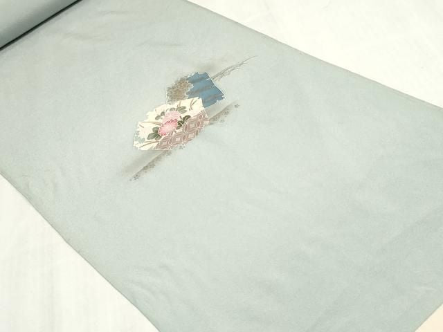 平和屋着物▼付下げ　反物　着尺　色紙重ね花唐草文　金彩　逸品　未使用　DABK9389zy