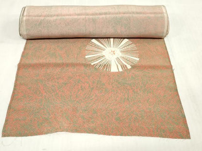 平和屋着物▽羽織・コート　解き反物　羽尺　スリーシーズン　春夏秋　塵除け　舞花文　金彩　逸品　DABK9448zy
