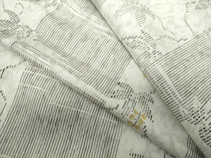 平和屋着物▽長羽織　スリーシーズン　春夏秋　塵除け　枝花文　正絹　逸品　DABK9632cd