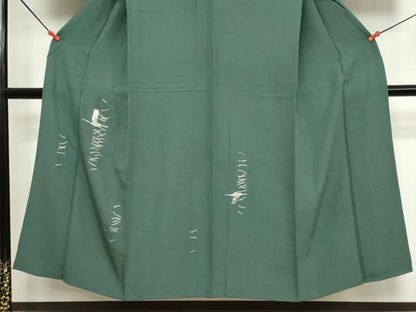 平和屋着物▽色留訪問着　単衣　駒刺繍　総刺繍　飛鶴松文　正絹　逸品　DABK9710cd