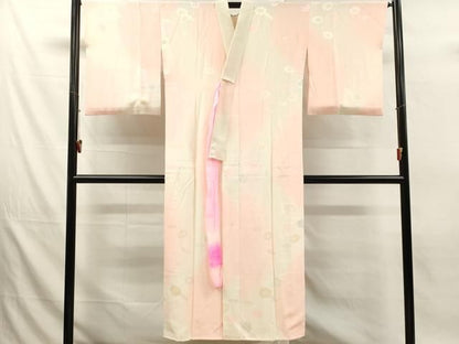 平和屋着物■長襦袢　袷　舞花　暈し染め　正絹　逸品　DABK9767cd