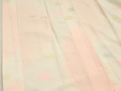 平和屋着物■長襦袢　袷　舞花　暈し染め　正絹　逸品　DABK9767cd