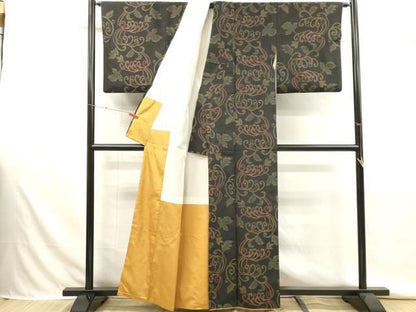 平和屋着物■本場大島紬　唐草文　正絹　逸品　DABK9775cd
