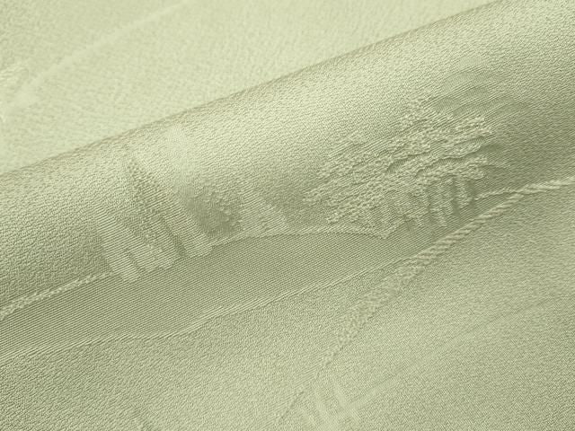 平和屋着物■上質な色無地　風景地紋　若芽色　正絹　逸品　DABK9778cd