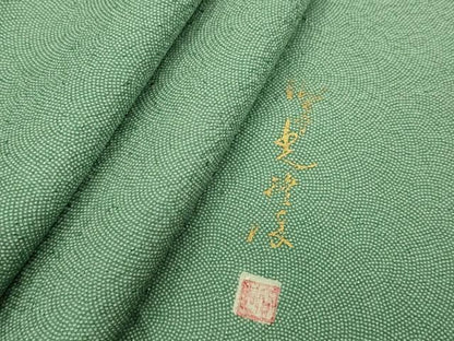 平和屋着物■伝統工芸師　服部光擴　江戸小紋　鮫小紋柄　正絹　逸品　DABK9790cd