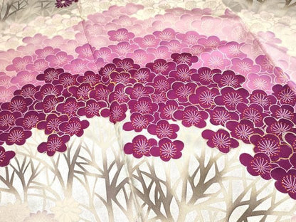 平和屋着物■豪華振袖　駒刺繍　風景文　暈し染め　銀彩　正絹　逸品　DABK9794cd