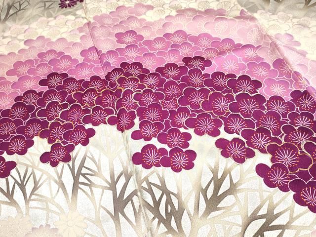 平和屋着物■豪華振袖　駒刺繍　風景文　暈し染め　銀彩　正絹　逸品　DABK9794cd