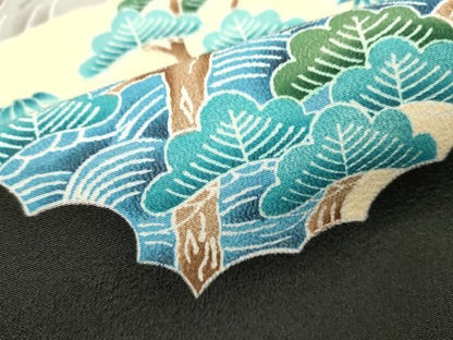 平和屋着物■豪華黒留袖　友禅　作家物　風景文　正絹　逸品　DABK9811cd