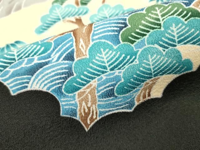 平和屋着物■豪華黒留袖　友禅　作家物　風景文　正絹　逸品　DABK9811cd