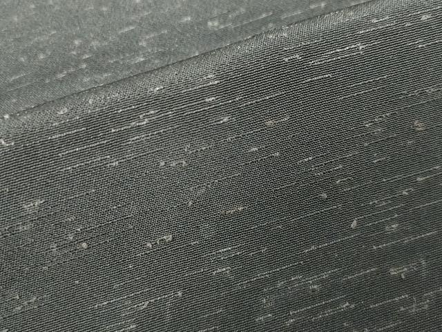 平和屋着物▽男性　長羽織　スリーシーズン　春夏秋　髭紬　黒橡色　正絹　逸品　DABK9846cd