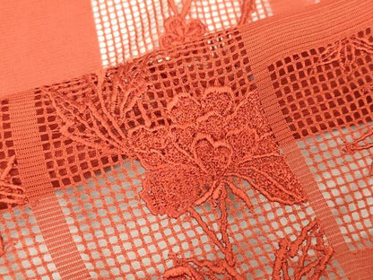 平和屋着物▽羽織　スリーシーズン　春夏秋　塵除け　短冊花紋紗　丹色　正絹　逸品　DABK9856cd
