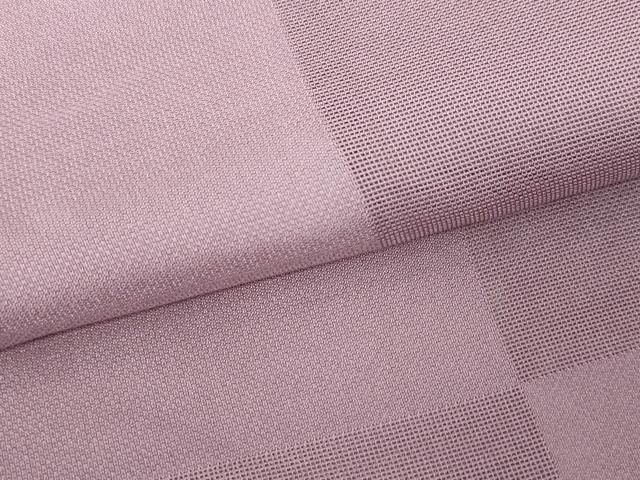 平和屋着物▽　スリーシーズン　春夏秋　塵除け　市松文様　二藍色　正絹　逸品　DABK9857cd