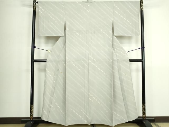 平和屋着物▽上質な小紋　単衣　枝花文　正絹　逸品　DABK9947cd