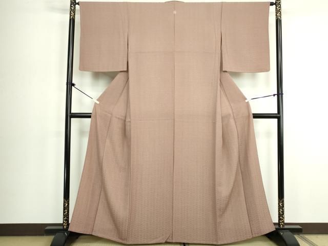 平和屋着物▽江戸小紋　単衣　菱花文　正絹　逸品　DABK9956cd