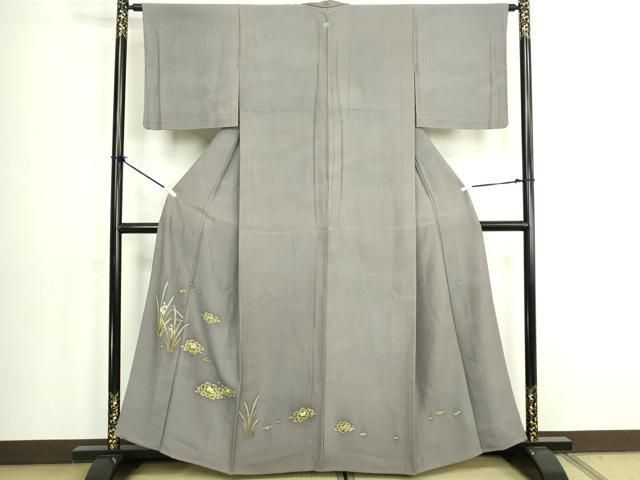 平和屋着物▽豪華色留袖　単衣　作家物　草花文　正絹　逸品　DABK9966cd