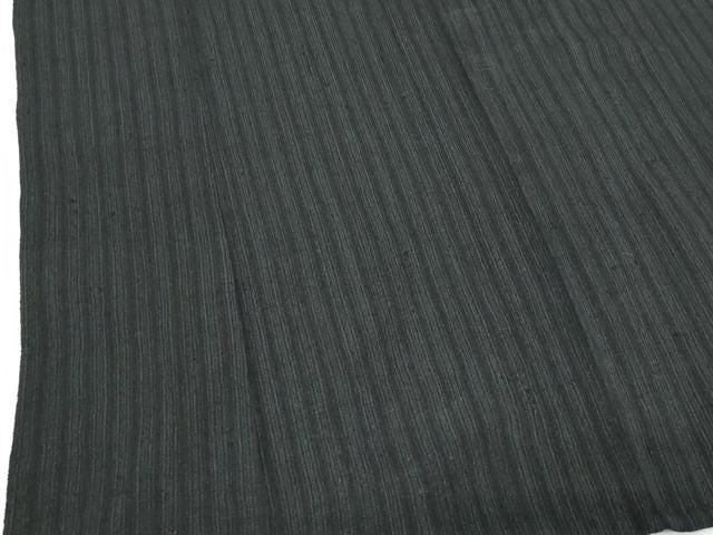 平和屋着物▽上質な紬　単衣　縞　正絹　逸品　DABK9984cd