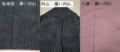 平和屋着物■上質な紬　抽象文様　正絹　逸品　DABL0020qp