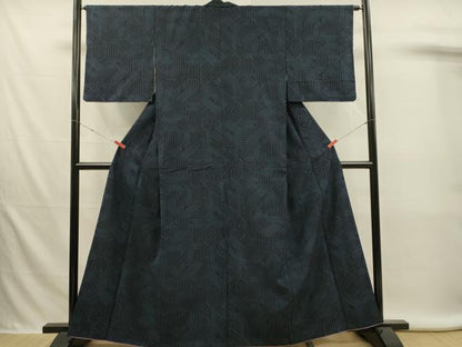 平和屋着物■上質な紬　抽象文様　正絹　逸品　DABL0020qp