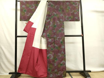 平和屋着物■本場大島紬　花尽くし　正絹　逸品　DABL0071qp