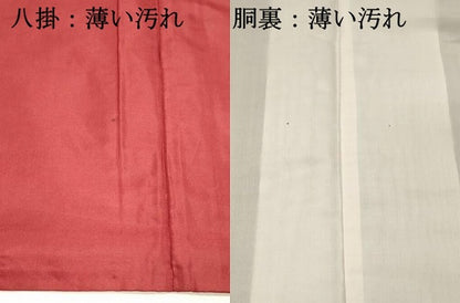 平和屋着物■上質な紬　抽象間道　正絹　逸品　DABL0072qp
